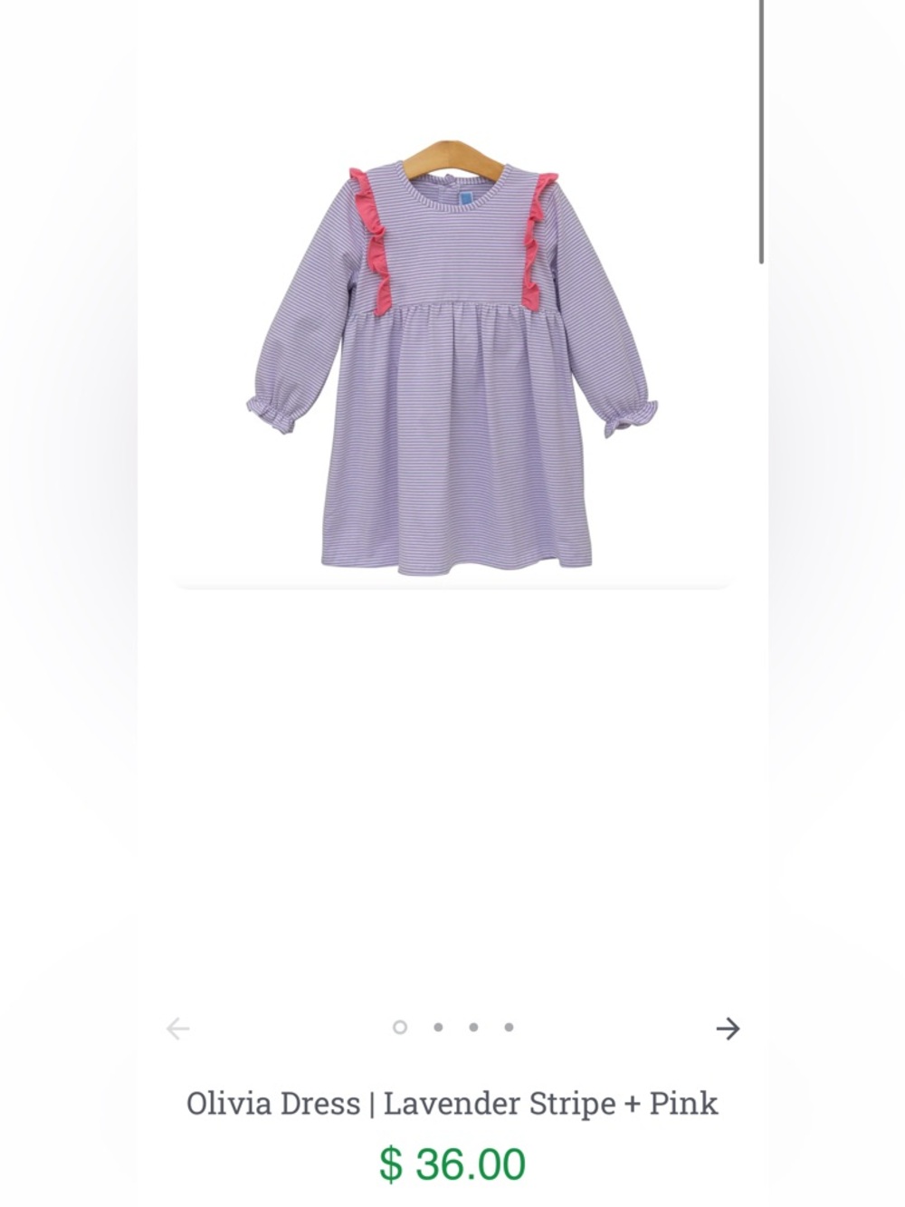 Trotter St. Kids Olivia Dress | Lavender Stripe + Pink